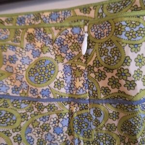 Studio M Floral A-Line Skirt in Green and Blue